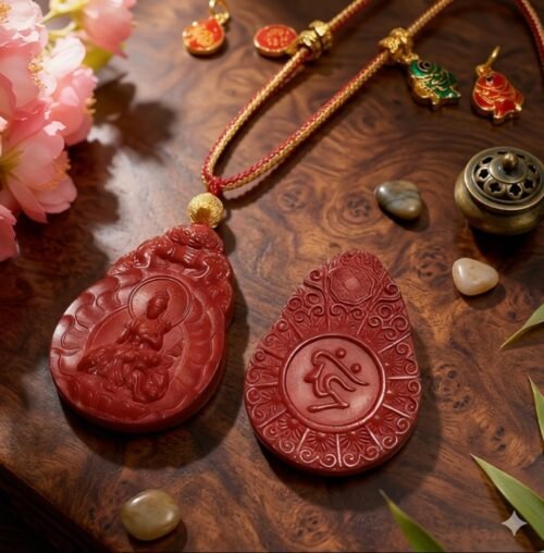 H176 Quietly observe as before, the year of the snake falls into the cinnabar card