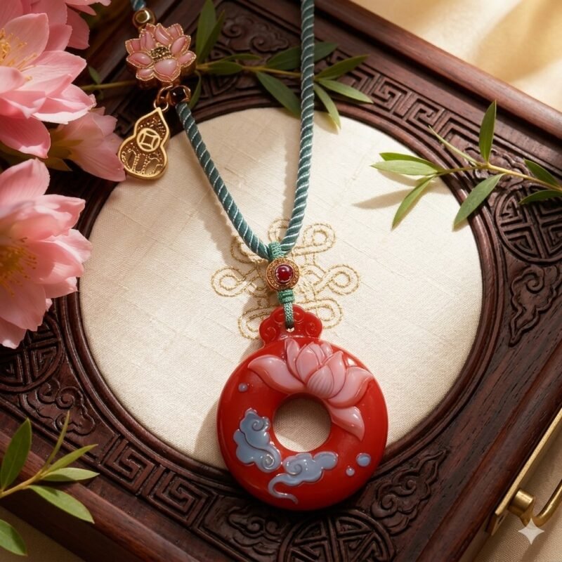 H159 H159 Lotus Harmony Cinnabar Talisman